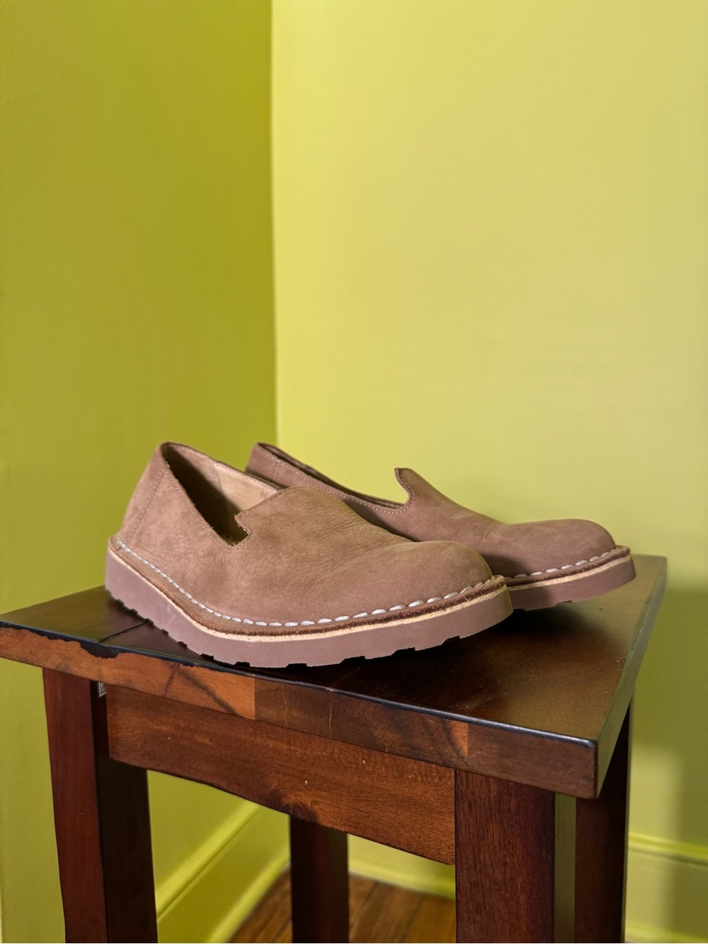 LL Bean Stonington Nubuck Slip-On Loafers Women’s 7 FISHERMAN CORE